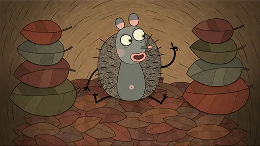 Egel maakt zich klaar om te gaan slapen